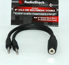 RadioShack - 6&quot;(15.2 CM) Multimedia Y-Cable - Stereo Male to Stereo Female - £6.99 GBP