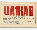 UA1KAR QSL Card Leningrad Russia 1957 - $13.86