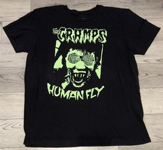 The Cramps Human Fly Black T-Shirt Size XXL Lite Green Screen Print - £14.55 GBP