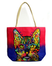 Shiva Cat by Dean Russo 2953 Shopping Tote Bag 17 x 15 inches Rope Handles - $19.80
