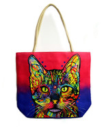 Shiva Cat by Dean Russo 2953 Shopping Tote Bag 17 x 15 inches Rope Handles - $362.68 MXN