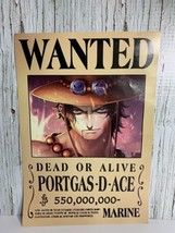 Wanted Dead Or Alive Portgas D Ace Marine Anime Poster One Piece Manga Series - £15.33 GBP