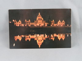 Vintage Postcard - BC Parliament Building at Night - Wright Everytime - £11.99 GBP