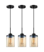 CJY CHENJINYAN 3 Pack 4.3" Amber Glass Pendant Lights Black Finish - €17,22 EUR CJY CHENJINYAN 3 Pack 4.3" Amber Glass Pendant Lights Black Finish - €17,22 EUR