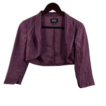 Adrianna Papell Purple Crop Open Jacket Size 2 - £12.66 GBP