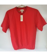 Duckster Men&#39;s XL Red Pullover S/S Windbreaker Shirt Golf Sports Made in... - £22.05 GBP
