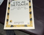 Vintage Sheet Music-1922-E&#39;en As The Flower-Passion-Blackburn-Logan-Medi... - $7.92