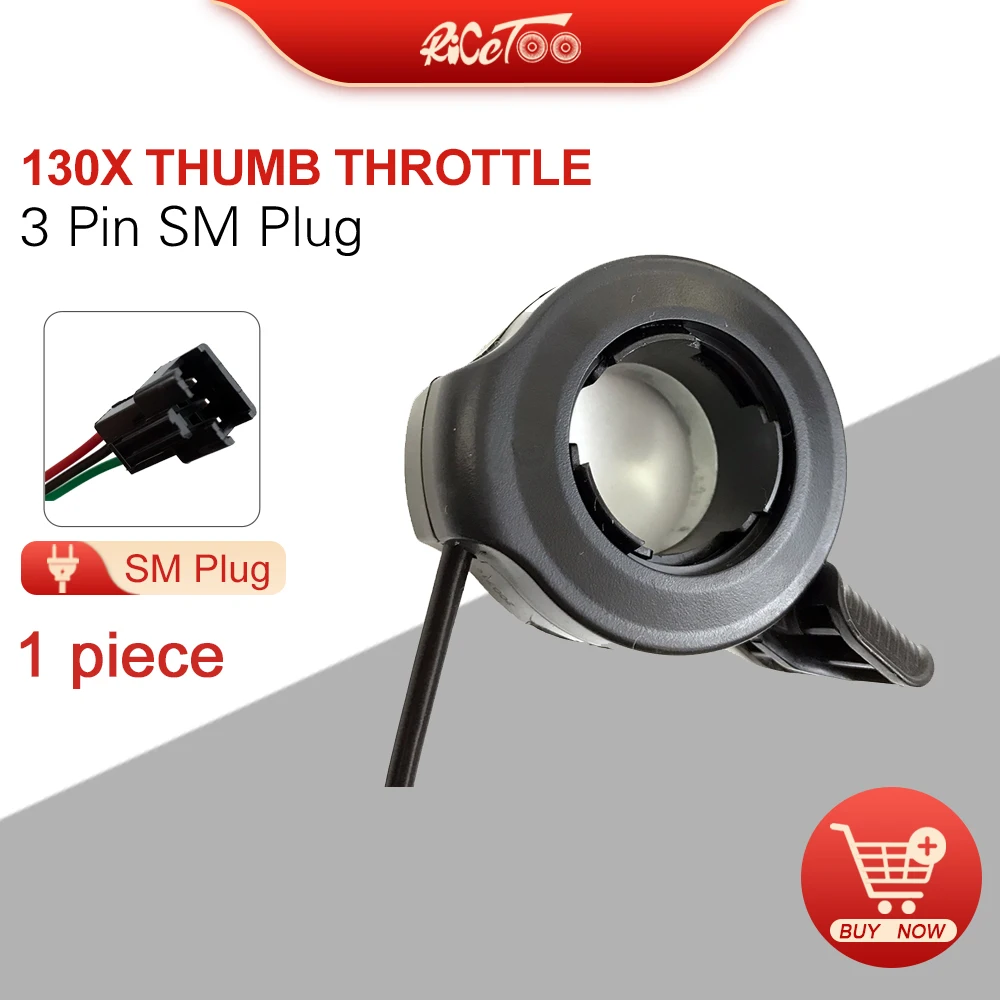 eBike Throttle 130X Ebike Thumb Throttle 3Pin Male SM/Waterproof  Left/Right Han - £75.40 GBP