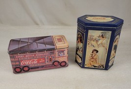 2 Vintage Coca-Cola Tins ~ 1993 The Drink of All The Year &amp; Bristol Ware Truck - £11.74 GBP