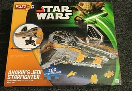Star Wars Puzz3D Anakin&#39;s Jedi Starfighter Foam Backed Puzzle Milton Bra... - $14.35