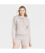 Women&#39;s Hooded Pullover Sweater - Universal Thread Hoodie Color: Beige S... - £7.78 GBP