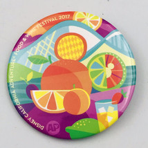 2017 Disney California Adventure Food &amp; Wine Festival Souvenir Button Pi... - £7.08 GBP