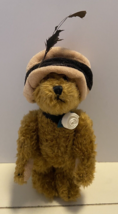 Boyds Bear with White Rose Choker and Hat Brown - £7.78 GBP