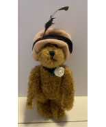 Boyds Bear with White Rose Choker and Hat Brown - £7.88 GBP