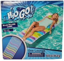 Pool Lounge 73&quot; Deluxe Relaxing Lounge Float Air Raft - H2O Go! Floatie - £3.87 GBP