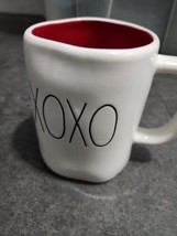 Rae Dunn M Stamp Magenta XOXO Kisses Hugs Coffee Mug Red Interior First ... - £11.42 GBP