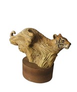 Siberian Tiger Figurine Sculpture  Carved Wood Jungle Graces Cain Limite... - $94.05