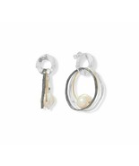 Tri Tone Cultured Freshwater Pearl Drop Earrings 925 Silver Womens/ Girl... - £188.48 GBP