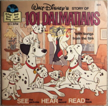101 DALMATIONS (1982) Disneyland softcover book with 33-1/3 RPM record - $20.73 CAD