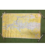 vintage Boaters map Namakan Lake MN 1973 35”x22&quot; Wall Voyagers Nations P... - £76.99 GBP