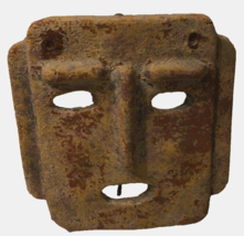 Tribal Ancient Terra Cotta Clay Candle Mask Wall Hanger Art Decorative Brown - $67.20