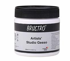 BRUSTRO Artists Studio Gesso | 220ml | White | Ideal for Canvas, Paper, ... - $31.50