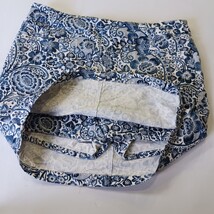 Elastic Waist Women's 14 Blue/White Cotton Blend Floral Pull-On Skirt Waist 36" image 14