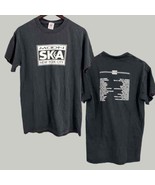 Vintage 90s Black Moon Ska Records Graphic Tee Medium Cotton Front Back ... - $56.96