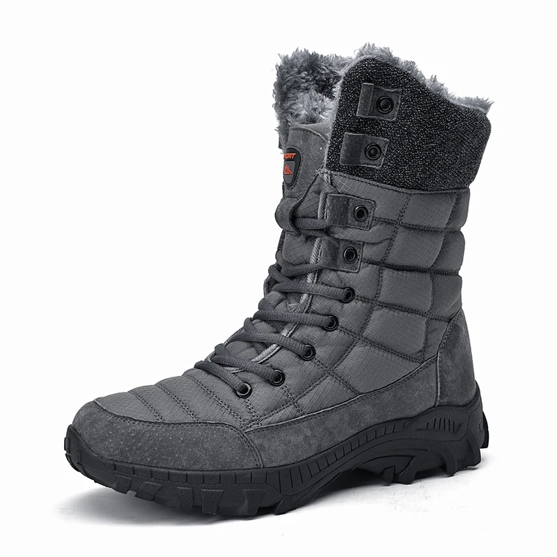 Winter Plush Men Snow Boots Super Warm Men Hi Boots High Quality Waterproof Men&#39; - £156.55 GBP
