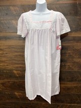 Carole Smock Dress Gown Utility Medium Granny Pink Square Neck Short Sle... - $459.54 MXN