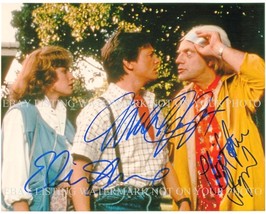 BACK TO THE FUTURE CAST AUTOGRAPH 8x10 RP PHOTO MICHAEL J FOX LLOYD AND ... - £15.75 GBP