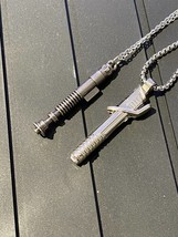 Handmade Alloy Laser sword hilt Charm Necklace,geek Jewelry, geek Pendan... - £47.13 GBP
