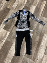 Danskin Workout 2 piece lot size Small black and white Quarter Zip top a... - $18.69