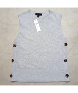 NWT Ann Taylor Grey Wool Blend Button Accents Sweater Vest - Women&#39;s Siz... - $19.95