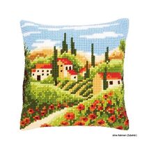 Vervaco Village Cross Stitch Cushion, Multi-Colour  - $77.00
