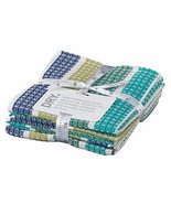 3-Pack Waffle Woven Dish Kitchen Towels Stripd Blue, Green, Ivory by Spl... - £12.74 GBP