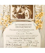 1924 Intermediate Department Promotion Certificate Signed Religious Main... - $754.65 MXN