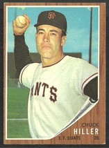 San Francisco Giants Chuck Hiller 1962 Topps Baseball Card #188  - £1.39 GBP