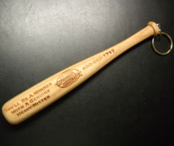 Heavy Hitter Industries Bat Key Chain 6 1/2 Inches Long Wooden Bat Ring Style - $6.99