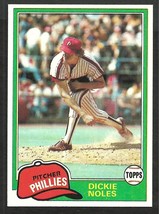 Philadelphia Phillies Dickie Noles 1981 Topps Baseball Card # 406 nr mt - £0.39 GBP