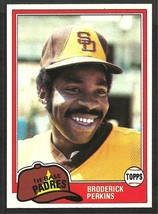 San Diego Padres Broderick Perkins 1981 Topps Baseball Card # 393 nr mt - £0.39 GBP