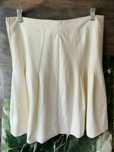 $179 Nwt Elizabeth Mckay Ladies Pleated Lined Cream Heavy Mini Shirt Size 10 - £57.05 GBP