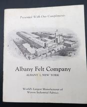 Antique Albany Felt Company NY Advertising Ephemera World's Largest Book... - $19.99