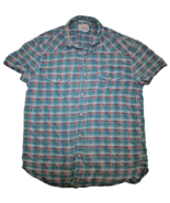 Lucky Brand Vintage Pearl Snap Flannel Mens California Fit Size M - £16.18 GBP