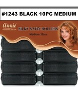 ANNIE SILKY SATIN ROLLER MEDIUM 10 PIECES #1243 BLACK  7/8&quot; DIAMETER - $42.92 MXN