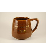 Vintage brim Taste Aroma Quality Ceramic Brown Coffee Mug Cup - $379.94 MXN