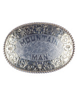 Vintage Sterling Mountain Man Belt buckle Crumrine San Carlos 22k plated - $351.95