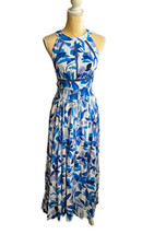 Abel the Label Anthropologie Rumi Maxi Dress NWT White Blue  Sexy Back s... - £63.74 GBP