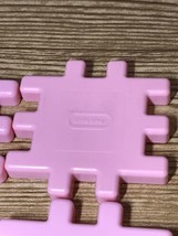 Little Tikes Wee WAFFLE BLOCKS 4&quot; Building Toys Flat PASTEL Pink Lot of 4 - £3.90 GBP