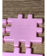 Little Tikes Wee WAFFLE BLOCKS 4&quot; Building Toys Flat PASTEL Pink Lot of 4 - £3.92 GBP